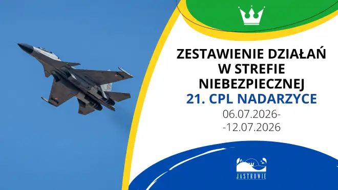 Harmonogram działań lotniczych na poligonie w Nadarzycach (6-12 lipca 2026)