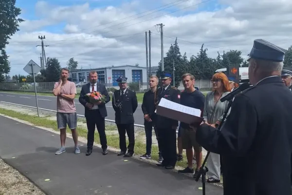Nadanie imienia Piotra Baranowskiego drodze rowerowej w Krajence i VIII Strażacki Rajd Rowerowy