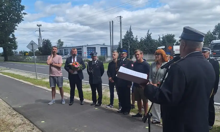 Nadanie imienia Piotra Baranowskiego drodze rowerowej w Krajence i VIII Strażacki Rajd Rowerowy