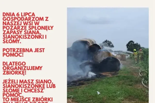 Zbiórka darów dla poszkodowanych w pożarze w Kleszczynie