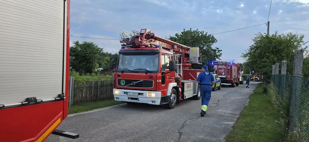 Pożar budynku mieszkalnego w Głubczynie – strażacy walczyli z ogniem