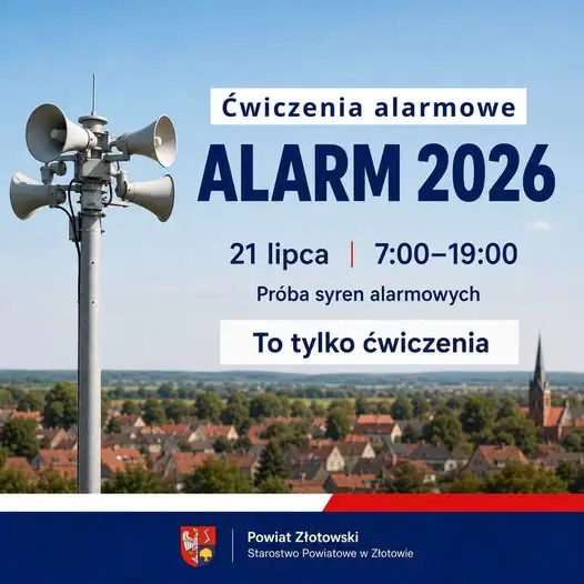 Ćwiczenia ALARM 2026: 21 lipca zawyją syreny w całym kraju