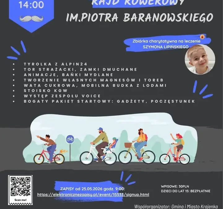 Strażacki Rajd Rowerowy OSP Krajenka zebrał ponad 3 tysiące złotych dla Szymona