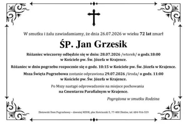 Zmarł druh Jan Grzesik z OSP Krajenka – pogrzeb w środę