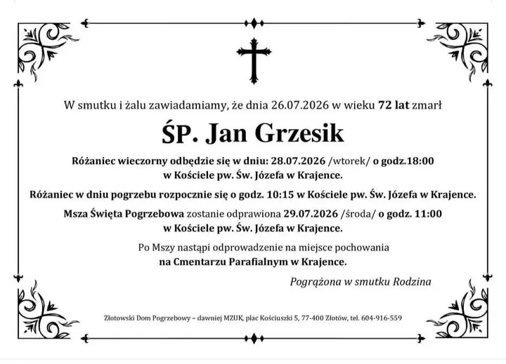 Zmarł druh Jan Grzesik z OSP Krajenka – pogrzeb w środę