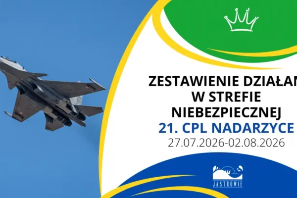 Harmonogram działań lotniczych na poligonie w Nadarzycach (27.07-02.08.2026)