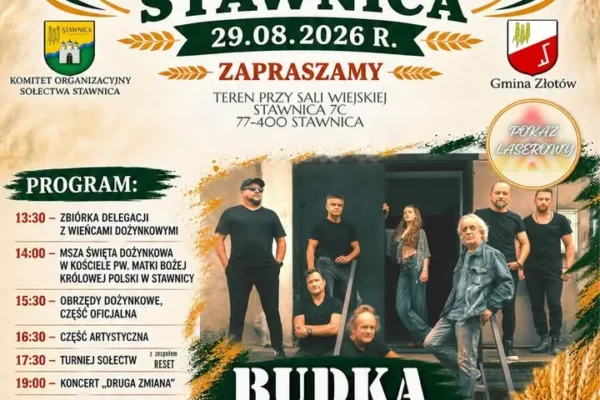 Dożynki Gminne w Stawnicy – program, koncerty i wspólne świętowanie