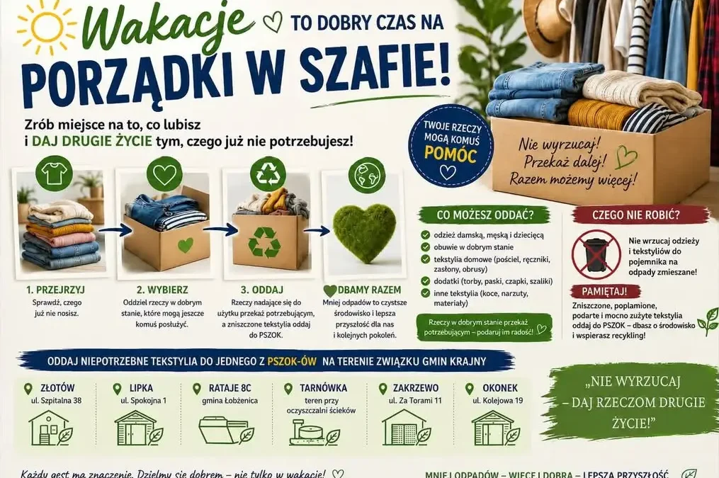 Drugie życie ubrań: jak Związek Gmin Krajny zachęca do segregacji tekstyliów