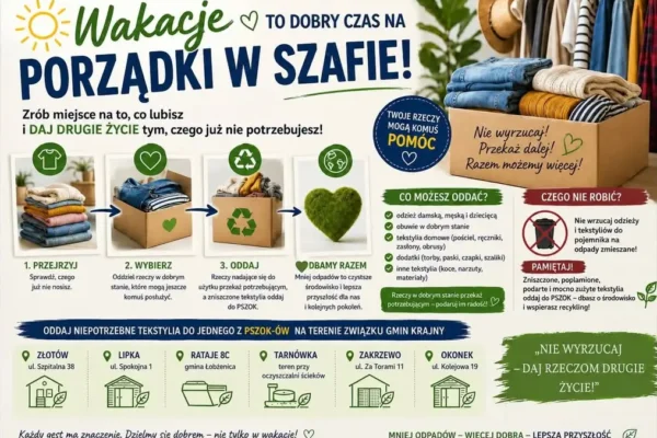 Drugie życie ubrań: jak Związek Gmin Krajny zachęca do segregacji tekstyliów