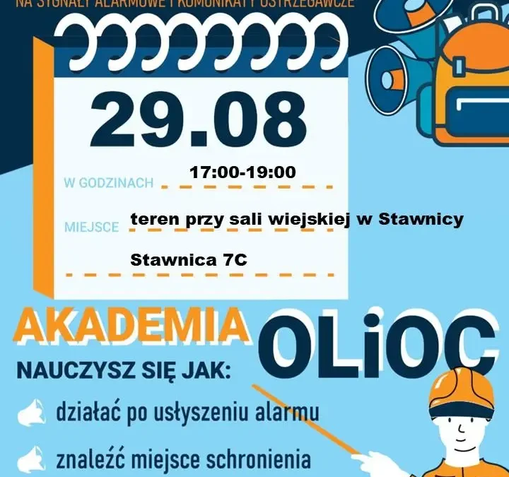 Dożynki Gminne w Stawnicy z treningiem alarmowym i Akademią OLiOC