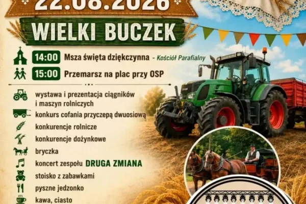 Dożynki parafialne w Wielkim Buczku – święto plonów z konkursami i zabawą