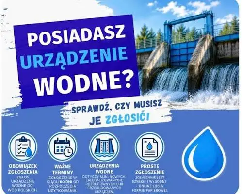 Wody Polskie przypominają: urządzenia wodne trzeba zgłaszać do SIGW