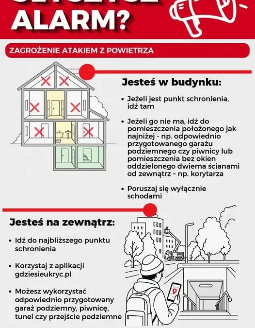 Gmina Złotów: materiały o zagrożeniu atakiem z powietrza trafiły do mieszkańców