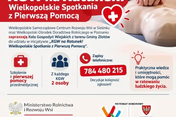 KGW na Ratunek! Szkolenia z pierwszej pomocy dla kół gospodyń wiejskich z gminy Złotów